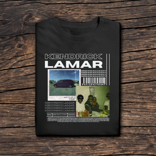 Kendrick Lamar Good Kid Mad City Graphic T-Shirt - Handmade DTF Print, 100% Cotton, Gildan Softstyle